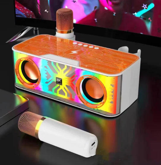Colourful Light Bluetooth Speaker Dual Speaker Outdoor Wireless Charger