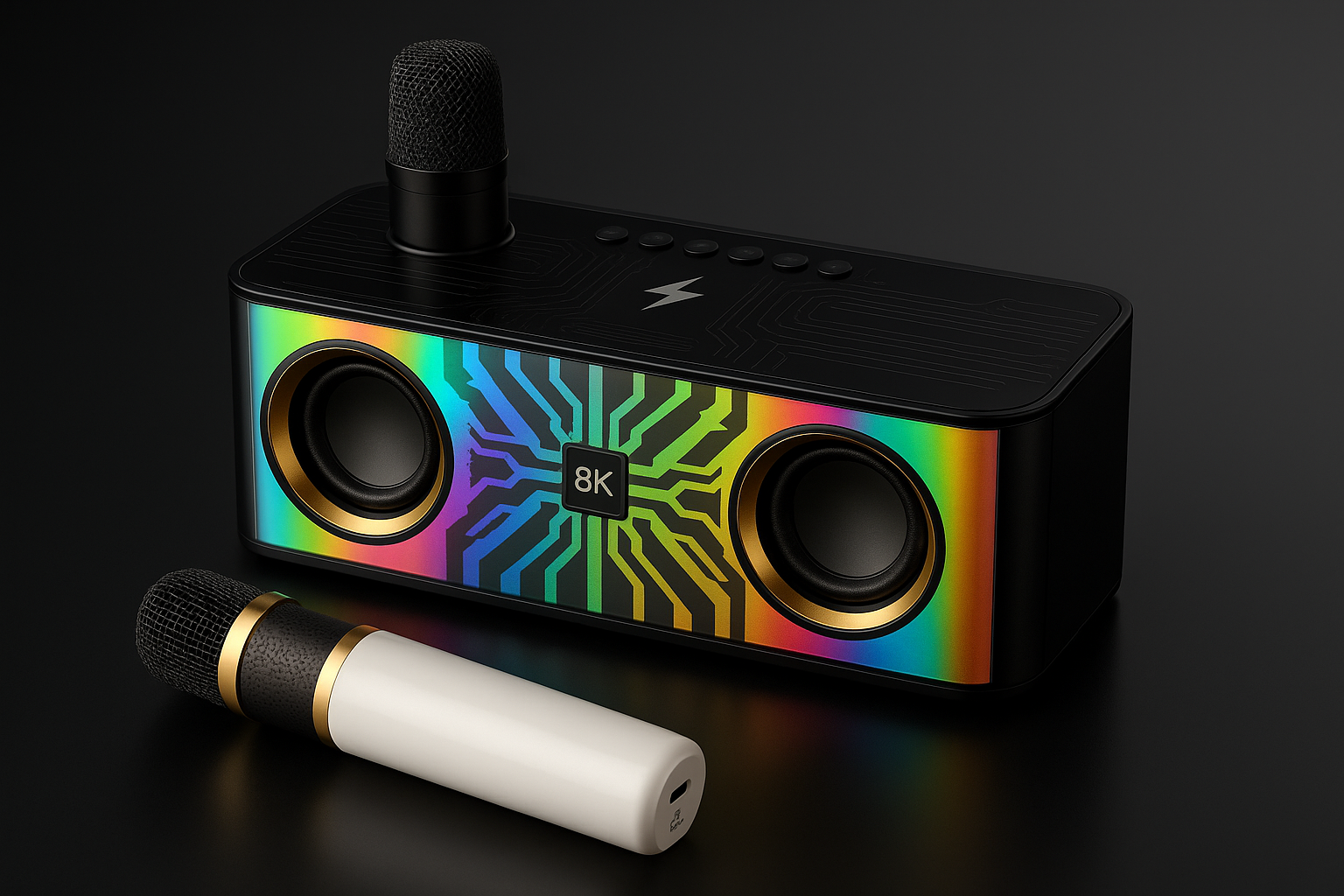 Colourful Light Bluetooth Speaker Dual Speaker Outdoor Wireless Charger