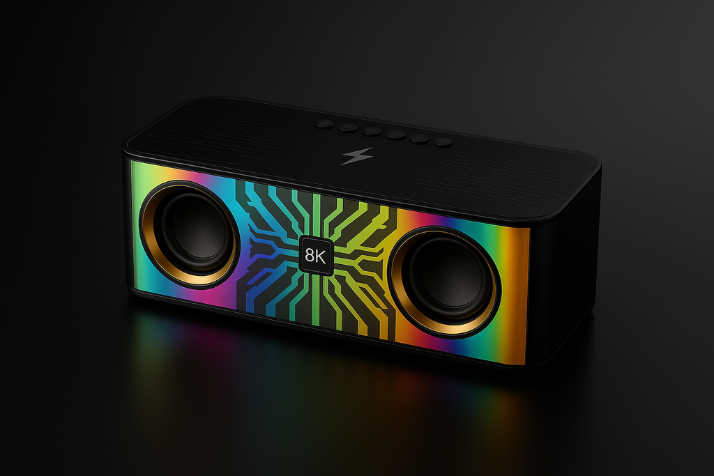 Colourful Light Bluetooth Speaker Dual Speaker Outdoor Wireless Charger