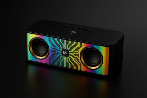 Colourful Light Bluetooth Speaker Dual Speaker Outdoor Wireless Charger