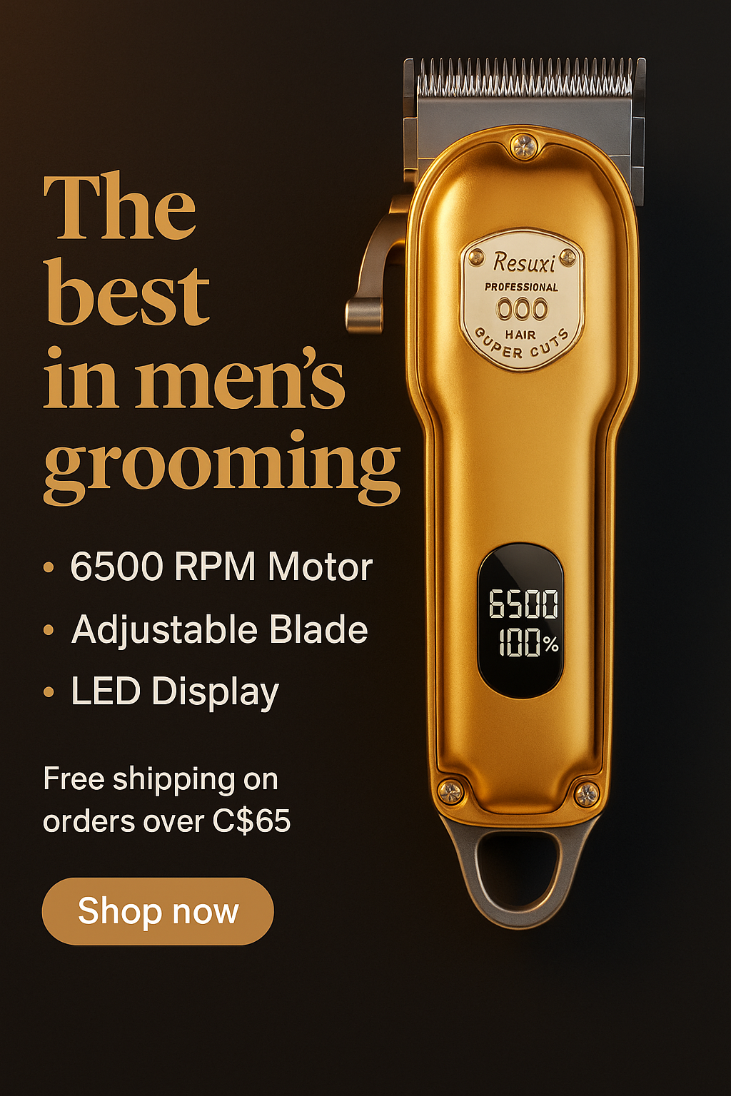 Deluxe Metal Hair Clipper with LCD