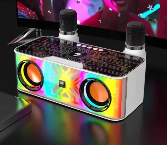 Colourful Light Bluetooth Speaker Dual Speaker Outdoor Wireless Charger