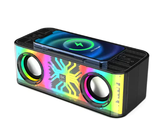 Colourful Light Bluetooth Speaker Dual Speaker Outdoor Wireless Charger